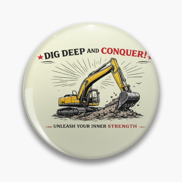 Item preview, Excavator Line Art Poster – Dig Deep and Conquer | AI Generated Construction Graphic designed and sold by Cleora Visuals.