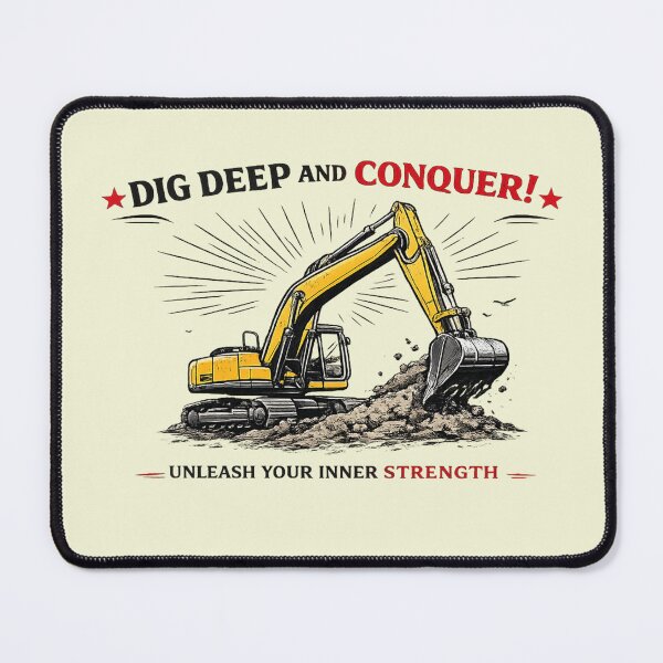 Item preview, Excavator Line Art Poster – Dig Deep and Conquer | AI Generated Construction Graphic designed and sold by Cleora Art .