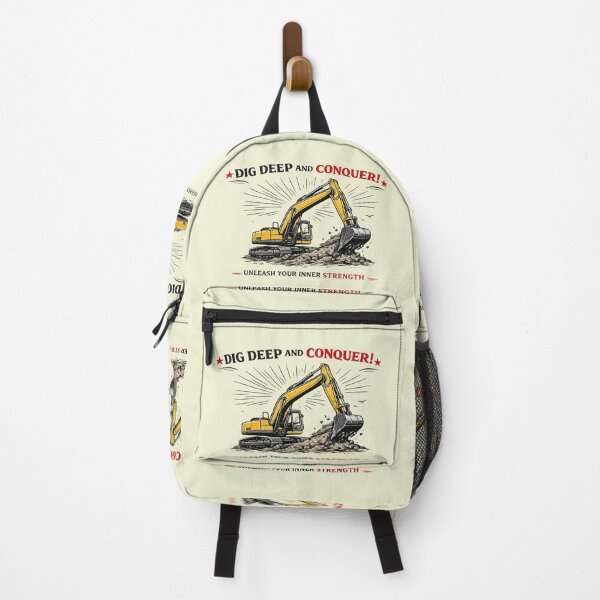 Item preview, Excavator Line Art Poster – Dig Deep and Conquer | AI Generated Construction Graphic designed and sold by Cleora Visuals.