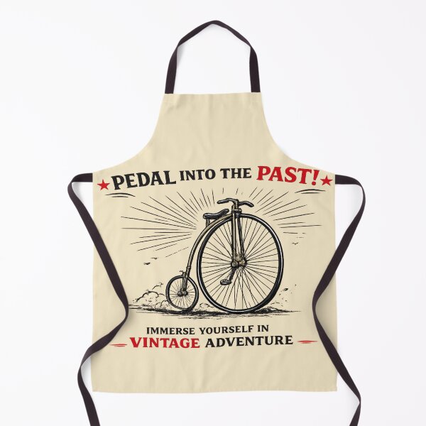 Item preview, Vintage Penny-Farthing Bicycle Line Art Poster (AI Generated) – Retro Cycling Typography designed and sold by Cleora Visuals.