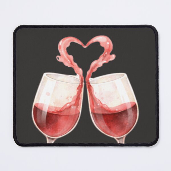 Item preview, Happy Valentine’s Day – Watercolour Wine Glasses Heart designed and sold by inspired-works.