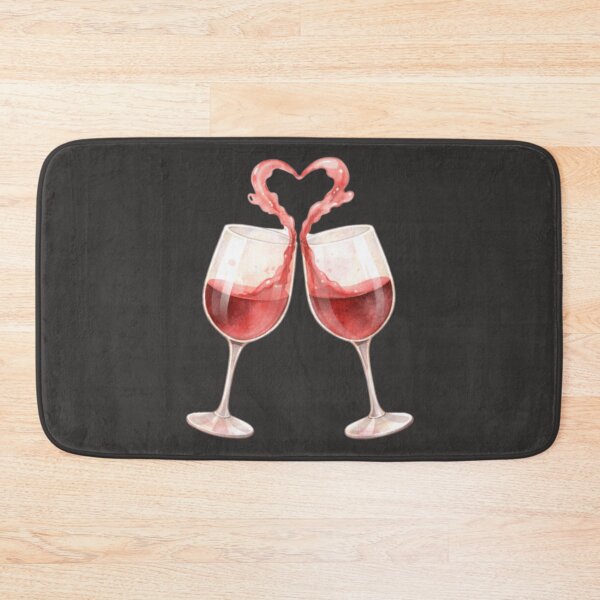 Item preview, Happy Valentine’s Day – Watercolour Wine Glasses Heart designed and sold by inspired-works.