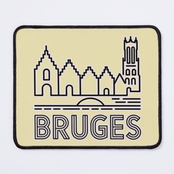 Item preview, Bruges Belgium Minimal Line Art T-Shirt | Travel Skyline Outline Design designed and sold by Timeless Design.