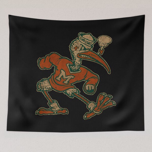 Item preview, Miami Hurricanes Ibis Mascot Throwback designed and sold by A1americanstore.