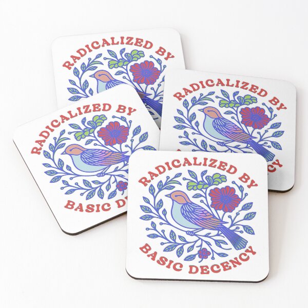 Item preview, Floral Radicalized by Basic Decency Feminist Activist  designed and sold by gear-posters.
