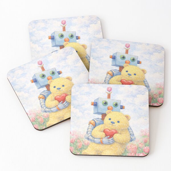 Item preview, Cute Robot Hugging Teddy Bear designed and sold by EmmaGreen25.