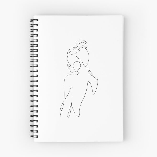 Artikelvorschau, Minimalistische Linienkunst – Abstraktes Porträt einer Frau aus durchgehenden Linien entworfen und verkauft von linesbydunja.