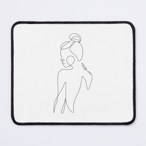 Item preview, Mujer con arte lineal minimalista: retrato abstracto de línea continua designed and sold by linesbydunja.