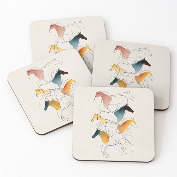 Item preview, Colorful Abstract Horses designed and sold by lautir.