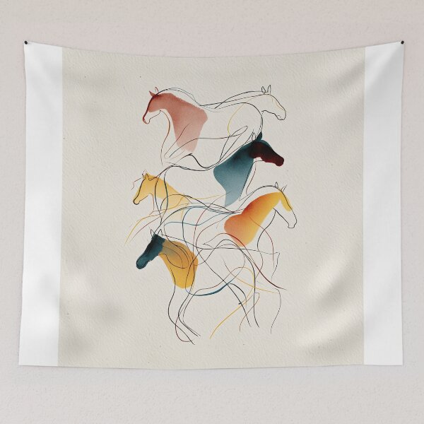 Item preview, Colorful Abstract Horses designed and sold by lautir.