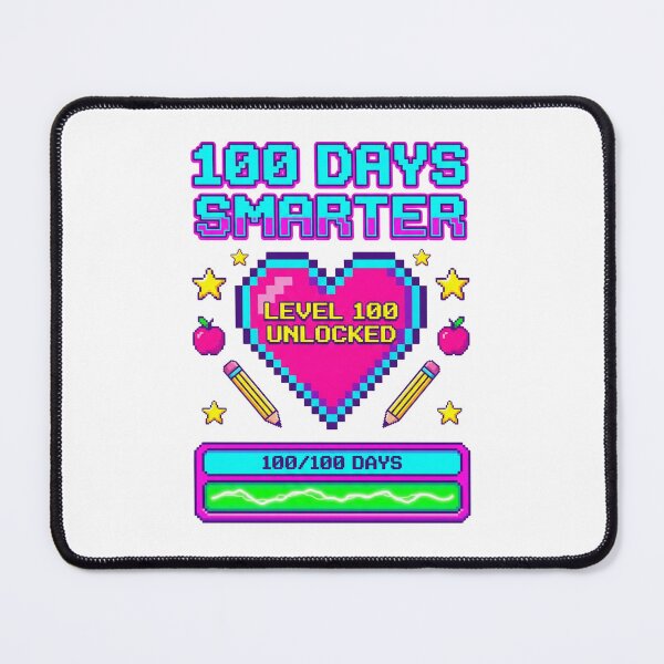 Item preview, 100 Days of School Level 100 Unlocked Retro Gamer Pixel Art designed and sold by Chejen Charity.