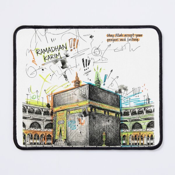 Item preview, Ramadan Kareem - Artistic Kaaba Sketch Illustration designed and sold by debuDesign.