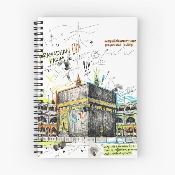 Item preview, Ramadan Kareem - Artistic Kaaba Sketch Illustration designed and sold by debuDesign.