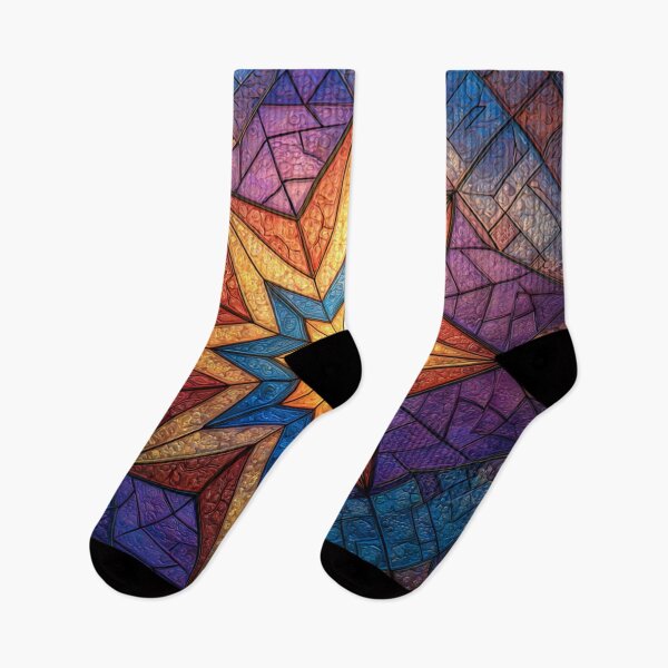 Item preview, Stained Glass Colorful Inspired 8 Pointed Star Pattern designed and sold by GrinGalore.
