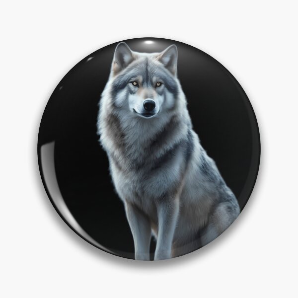Artikelvorschau, Majestätischer Grauwolf – Realistisches Wildtierporträt entworfen und verkauft von Crown & Claw.