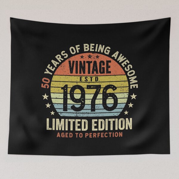 Item preview, 50th Birthday Vintage 1976 Sunset Awesome 50 Years designed and sold by eclecTEEq.