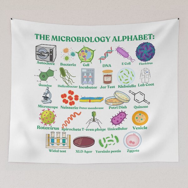 Item preview, The Microbiology Alphabet, cool science, biology and microbiology designed and sold by NoetherSym.