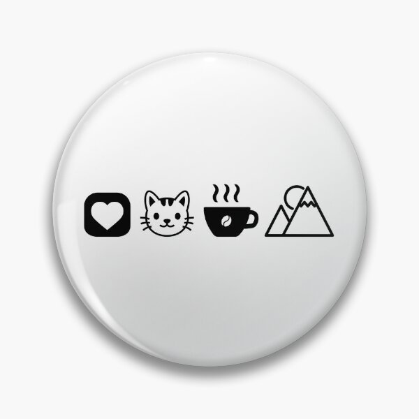 Item preview, Hobby icons, cats, coffee, mountains, love, minimalist, simple designed and sold by Bouldershop.