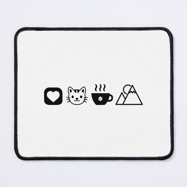 Item preview, Hobby icons, cats, coffee, mountains, love, minimalist, simple designed and sold by Bouldershop.