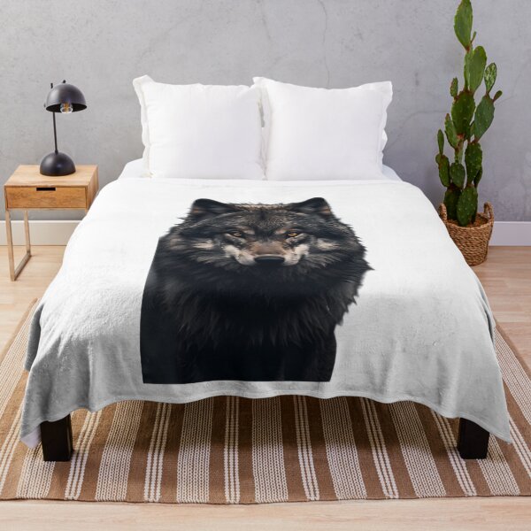 Item preview, Fierce Wolf Gaze - Dark Realistic Animal Portrait designed and sold by Crown & Claw.