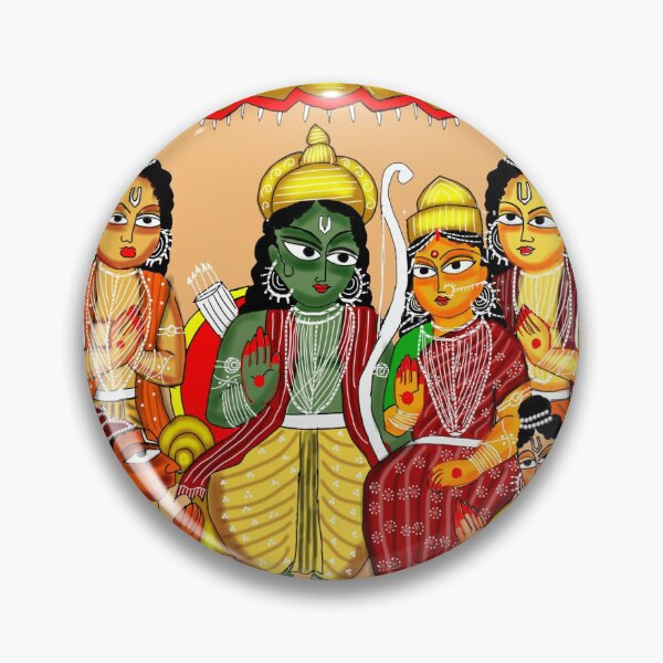 Item preview, Ram Darbaar Kalighat Potrait designed and sold by ArtistSoni20.