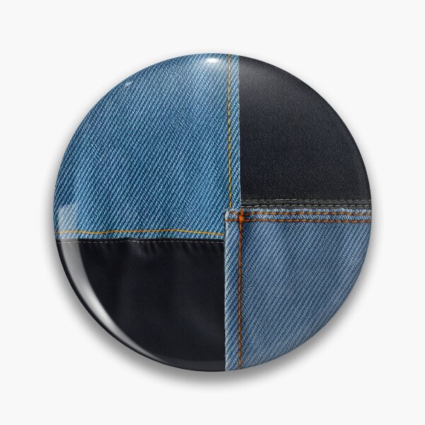 Item preview, Black and Blue Washed-Out Denim Patch Pattern designed and sold by ImprInsta.