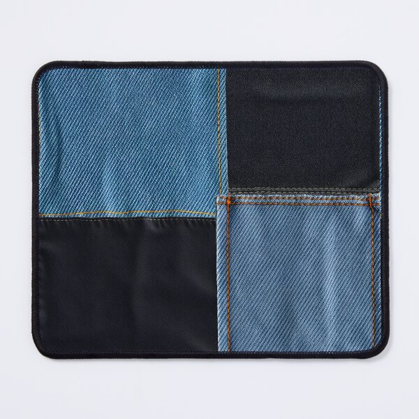 Item preview, Black and Blue Washed-Out Denim Patch Pattern designed and sold by ImprInsta.