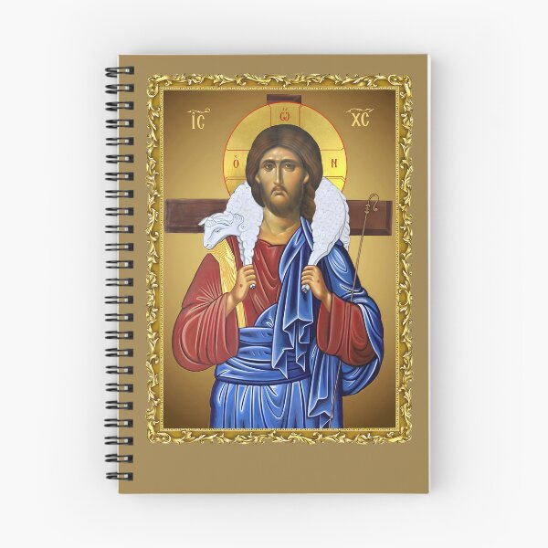 Item preview, Icon of JESUS The Good Shepherd - Orthodox icon framed designed and sold by orthodox-icon.