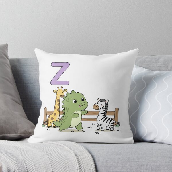 Item preview, Z for Zoo – Cute Dinosaur Alphabet with Giraffe and Zebra designed and sold by MeeraArts&Crafts.