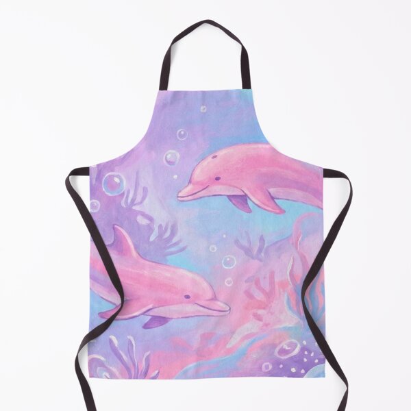 Item preview, Pink dolphins underwater at ocean artwork wallart designed and sold by LoventoArt.