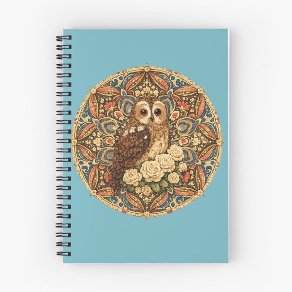 Item preview, Vintage Owl & Roses – Mandala Art designed and sold by Colorshow-relax.