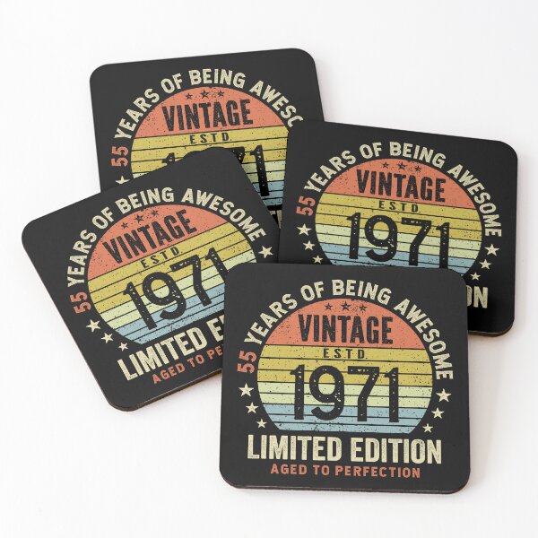 Item preview, 55th Birthday Vintage 1971 Sunset Awesome 55 Years designed and sold by eclecTEEq.