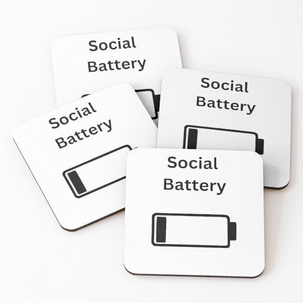 Item preview, Social Battery Low Energy - Introverted Funny Saying Battery Empty designed and sold by Pinfinest.