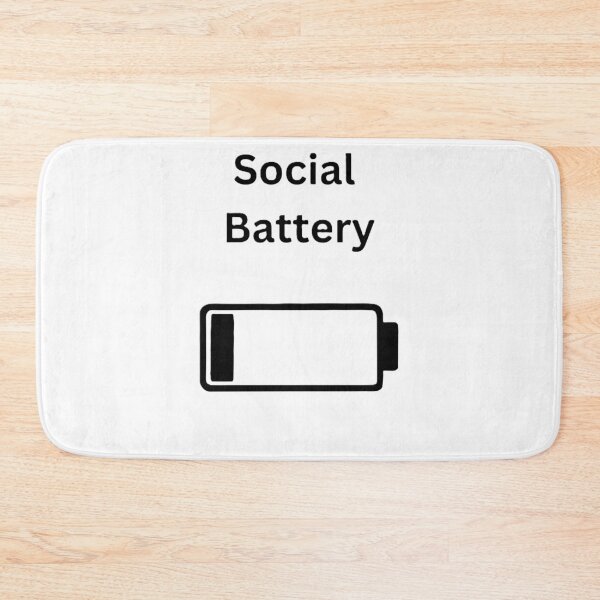 Item preview, Social Battery Low Energy - Introverted Funny Saying Battery Empty designed and sold by Pinfinest.