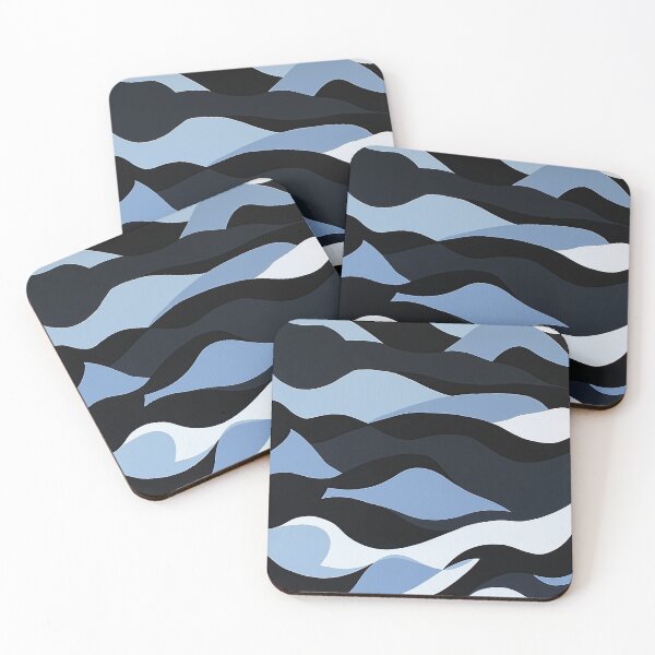 Item preview, Layered Waves in Midnight Blue designed and sold by RobotKiller128.