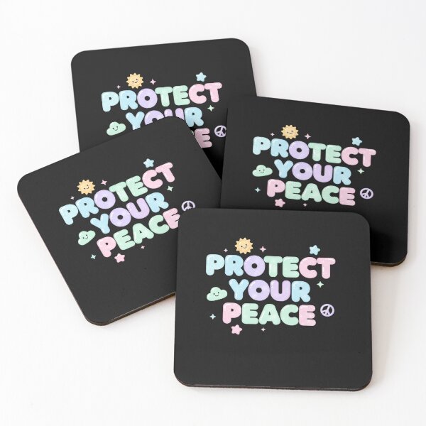 Item preview, Protect Your Peace Funny Iridescent Y2K Pastel Aesthetic Art designed and sold by medoutfits.
