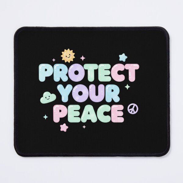 Item preview, Protect Your Peace Funny Iridescent Y2K Pastel Aesthetic Art designed and sold by medoutfits.