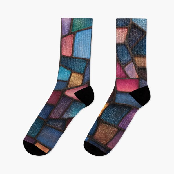 Item preview, Stained Glass Colorful Abstract Cubes Pattern designed and sold by GrinGalore.