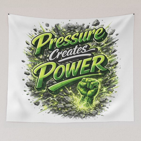 Item preview, Pressure Creates Power Motivational Quote Design designed and sold by Combat Skies.