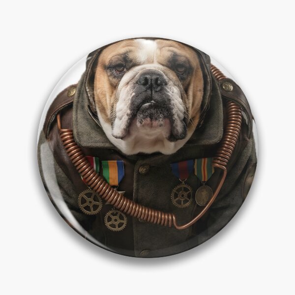Item preview, Steampunk English Bulldog Aviator - Vintage Art designed and sold by GildedMenagerie.