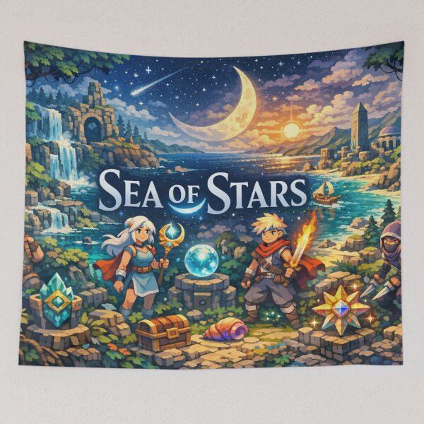 Item preview, sea of stars Inspired Artwork moonlight designed and sold by FeelTheDrawing.
