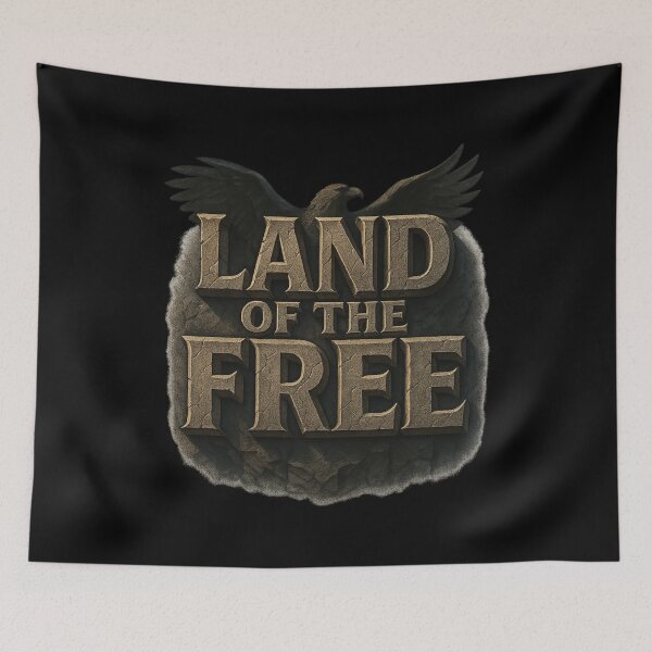 Item preview, Land of the Free - Monumental Eagle Typography designed and sold by MKreative Studio.