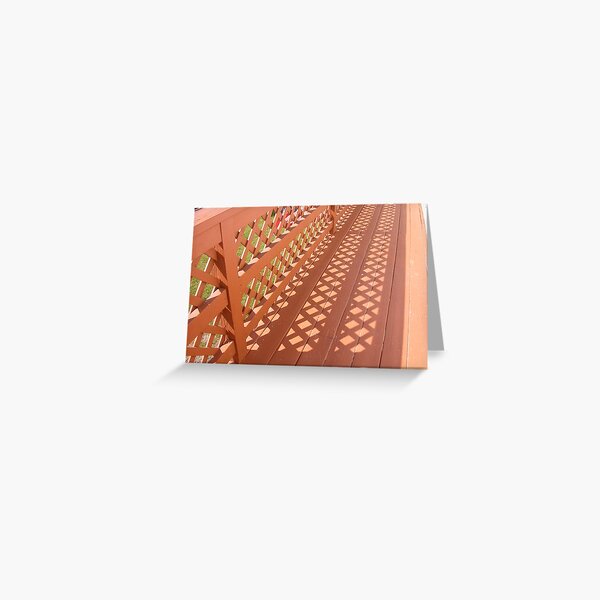 Lattice Shadows with Flag Greeting Card