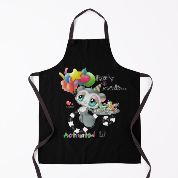 Item preview, Funny Lemur with Party Drinks and Balloons – Party Mode Activated Whimsical hand-drawn designed and sold by Plakartis.