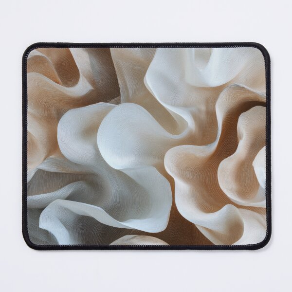 Item preview, Flowing abstract Beige and White Fabric designed and sold by lautir.
