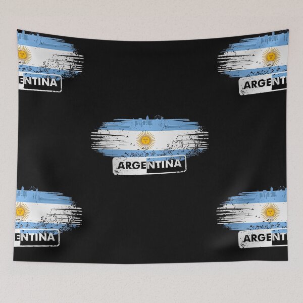 Item preview, Argentina Flag T Shirt - Buenos Aires Skyline Distressed Vintage Sun Design designed and sold by JoseFrancese.