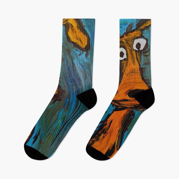Item preview, ​Goofy Expressionist Dog – Whimsical Colorful Pup Acrylic Painting designed and sold by WimziRides.
