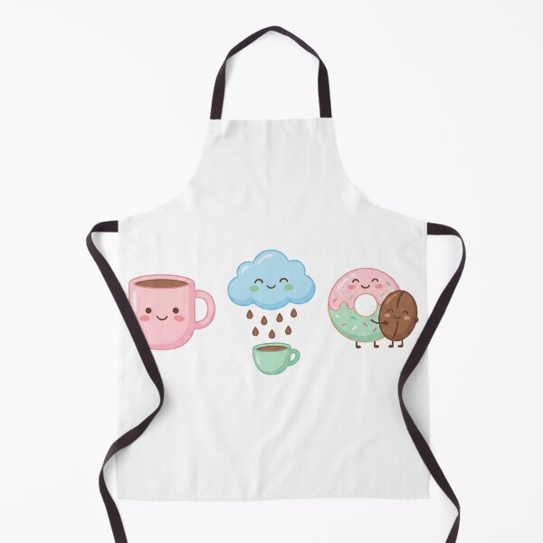 Item preview, Whimsical Kawaii Coffee Rain and Donut Friends Illustration Set designed and sold by NonditStudio.