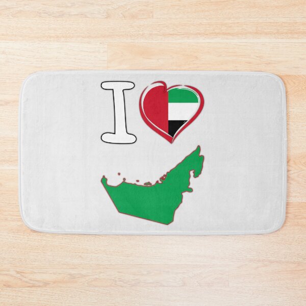 Item preview, I Love UAE - United Arab Emirates Flag Heart Map designed and sold by mashmosh.