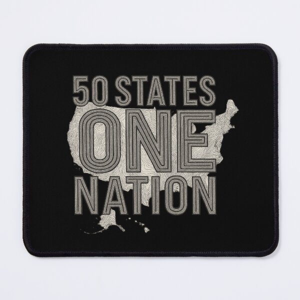 Item preview, 50 States One Nation - Topographic Typography USA Map Design designed and sold by MKreative Studio.